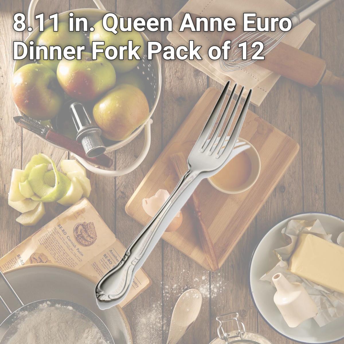 Picture of Bon Chef S1806 8.11 in. Queen Anne Euro Dinner Fork, Pack of 12