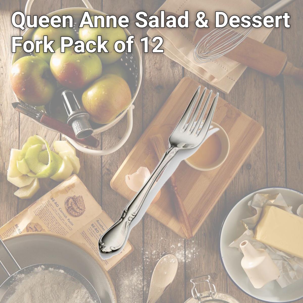 Picture of Bon Chef S1807 Queen Anne Salad & Dessert Fork, Pack of 12