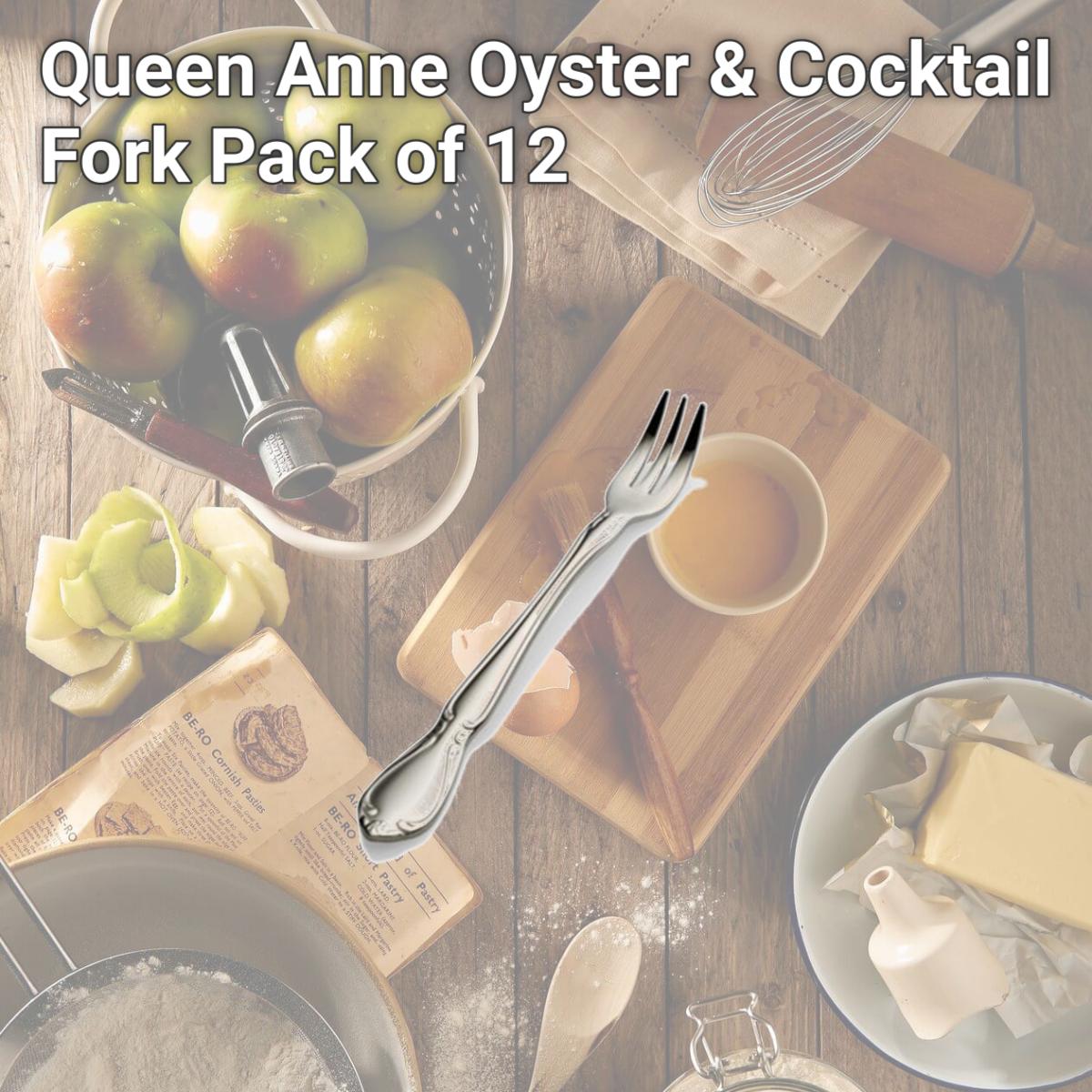 Picture of Bon Chef S1808 Queen Anne Oyster & Cocktail Fork, Pack of 12
