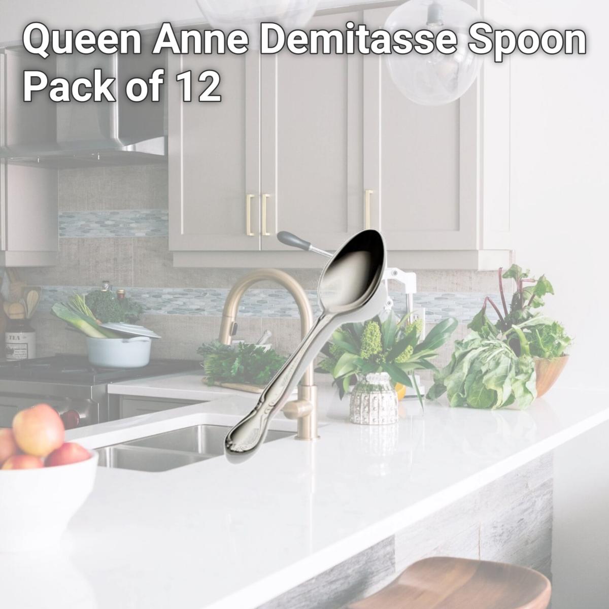 Picture of Bon Chef S1816 Queen Anne Demitasse Spoon, Pack of 12