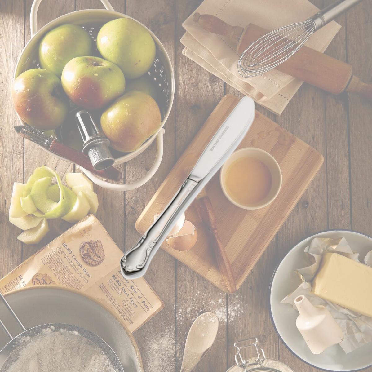 Picture of Bon Chef S1817 6.90 in. Queen Anne Euro Solid Handle Butter Knife, Pack of 12