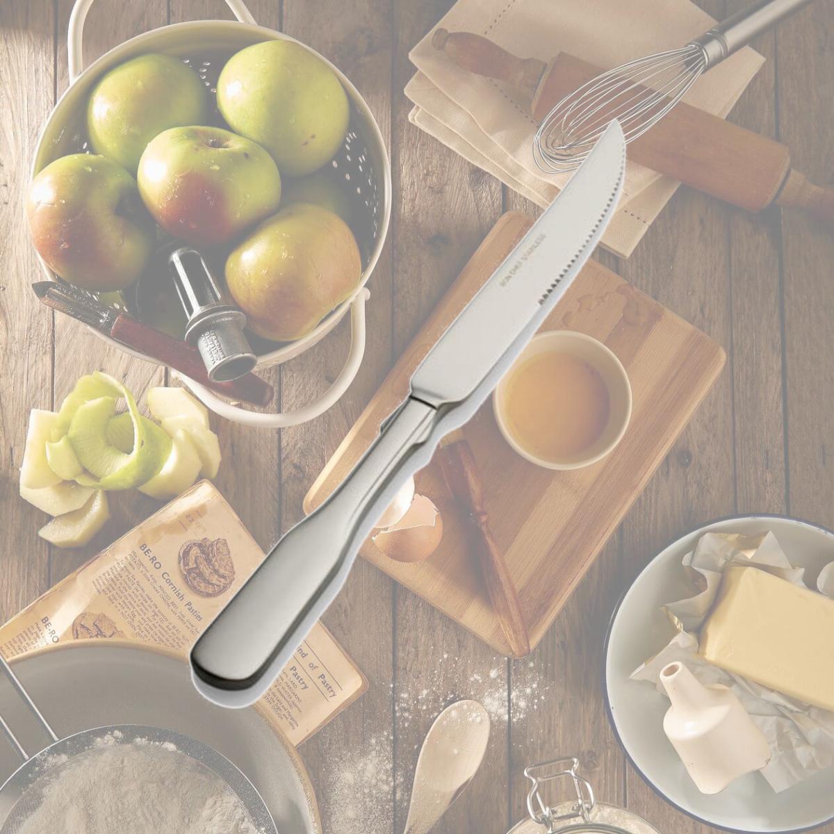 Picture of Bon Chef S1915 9.48 in. Liberty Euro Solid Handle Steak Knife, Pack of 12