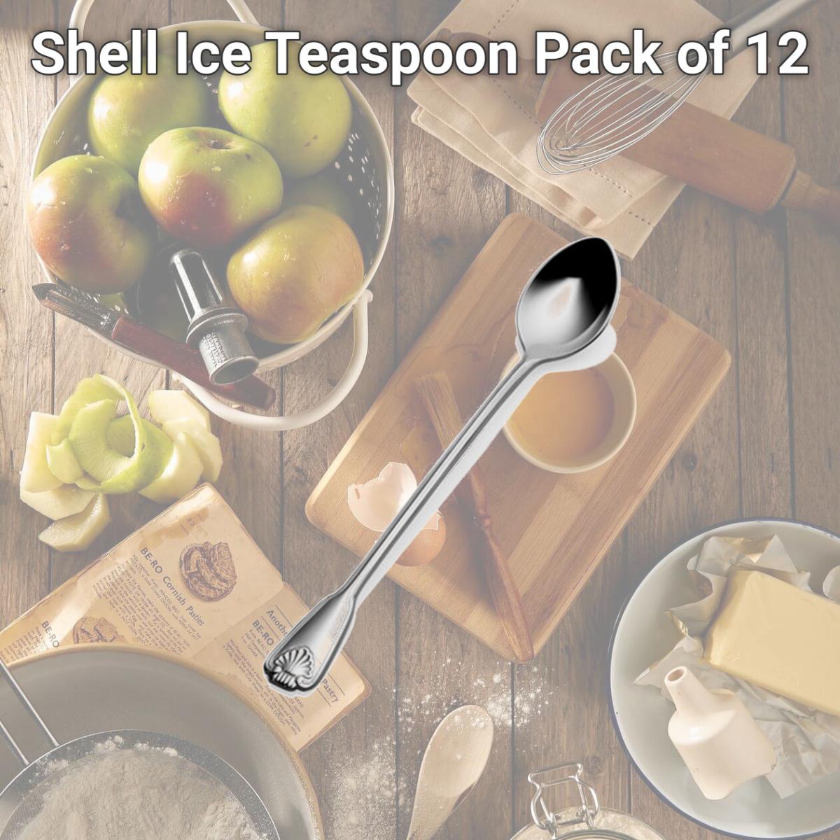Picture of Bon Chef S2002 Shell Ice Teaspoon, Pack of 12