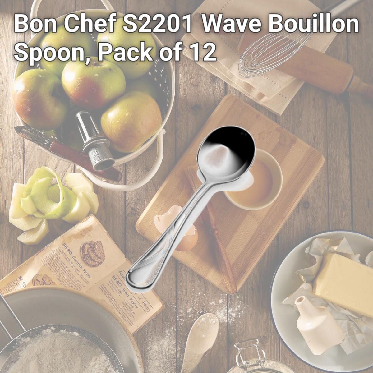 Picture of Bon Chef S2201 Wave Bouillon Spoon, Pack of 12