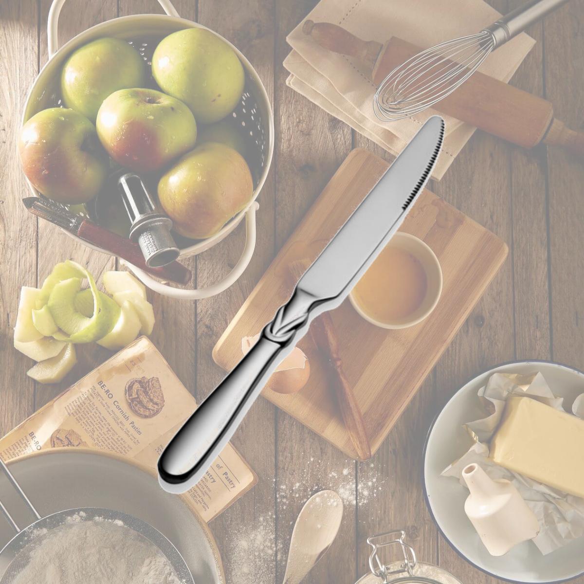 Picture of Bon Chef S2312 9.17 in. Forever Euro Solid Handle Dinner Knife, Pack of 12