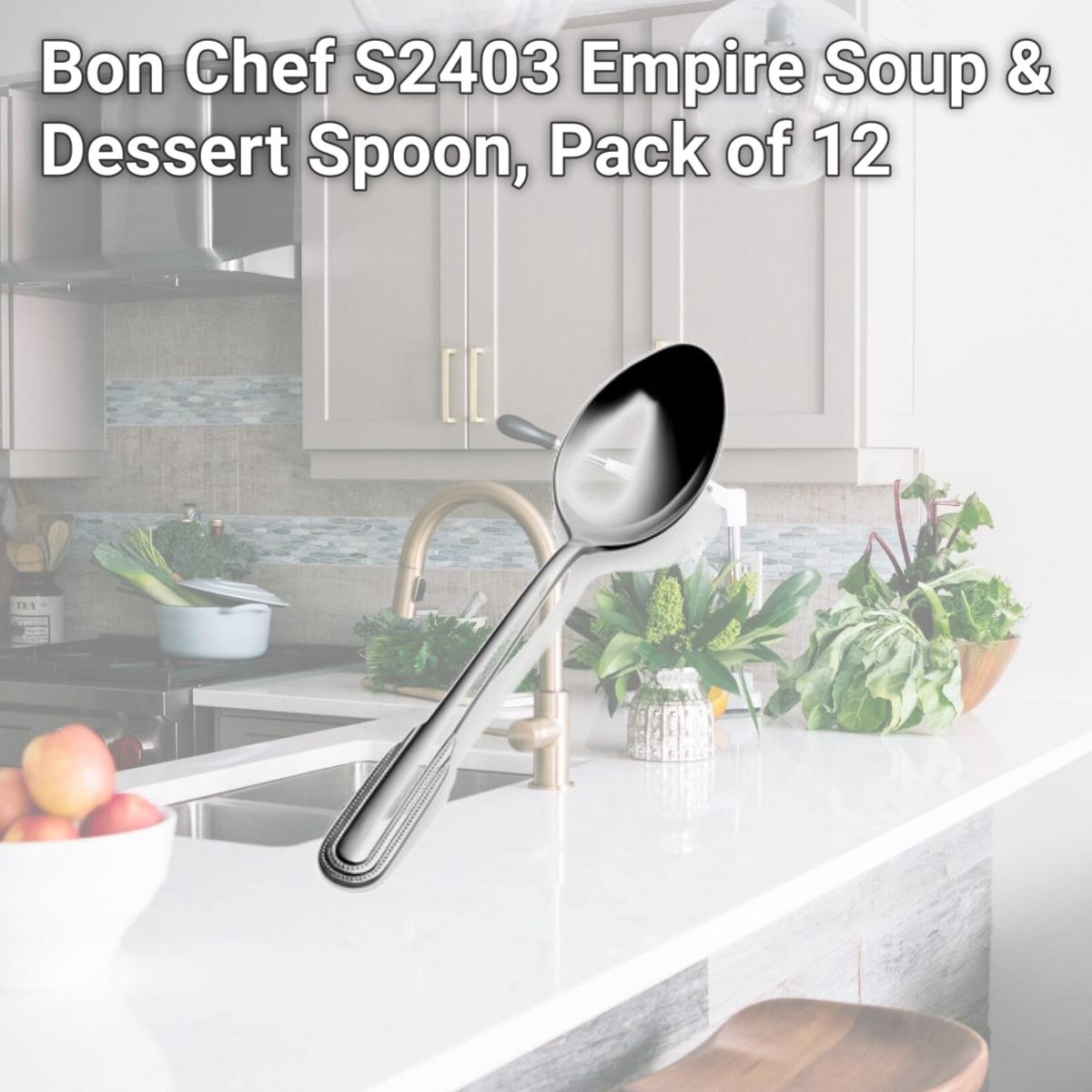 Picture of Bon Chef S2403 Empire Soup & Dessert Spoon, Pack of 12