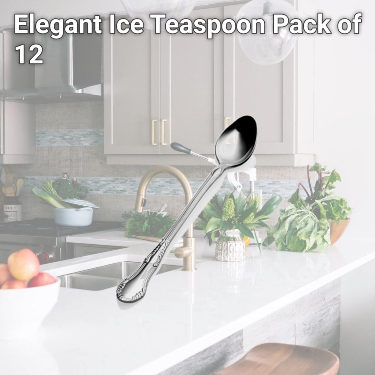 Picture of Bon Chef S2502 Elegant Ice Teaspoon, Pack of 12