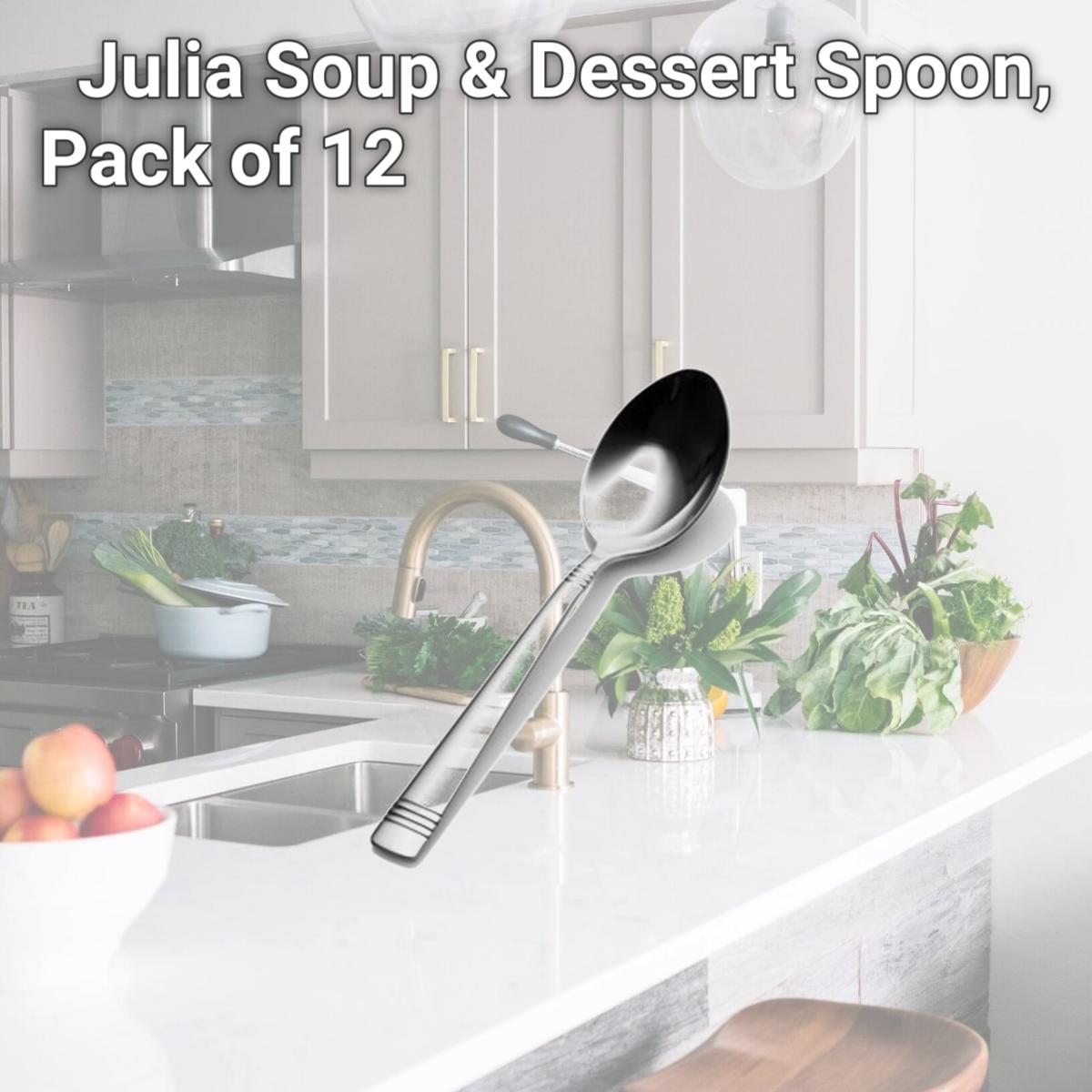 Picture of Bon Chef S2603 Julia Soup & Dessert Spoon, Pack of 12