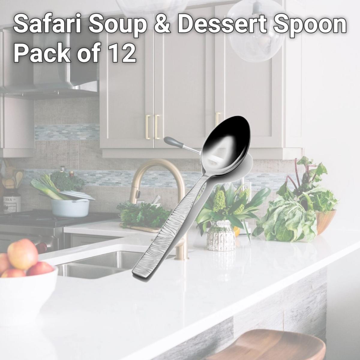 Picture of Bon Chef S2903 Safari Soup & Dessert Spoon, Pack of 12
