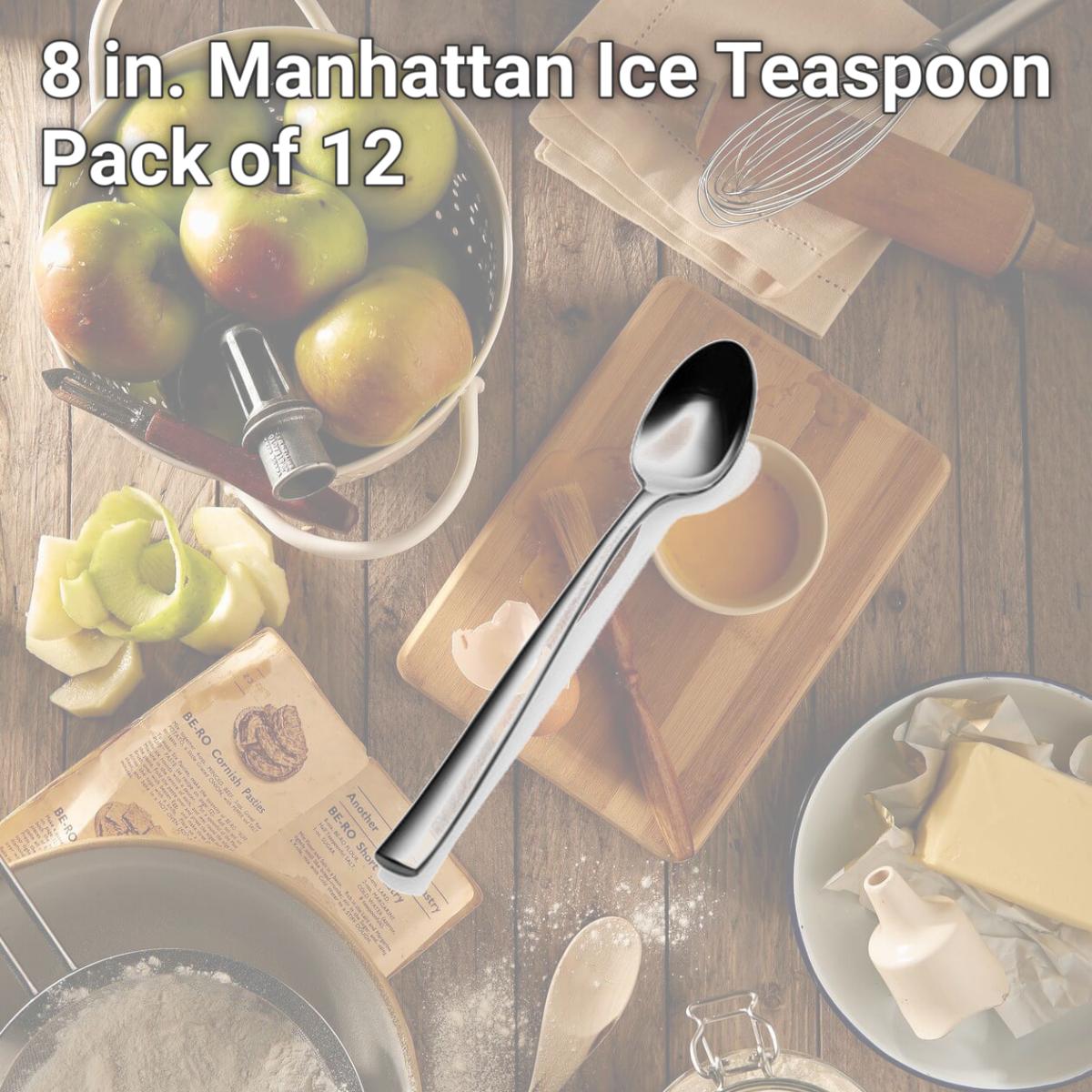 Picture of Bon Chef S3002 8 in. Manhattan Ice Teaspoon, Pack of 12