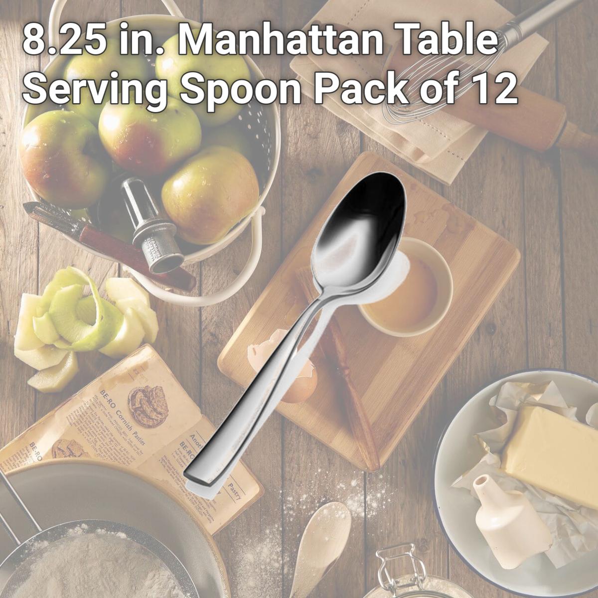 Picture of Bon Chef S3004 8.25 in. Manhattan Table Serving Spoon, Pack of 12