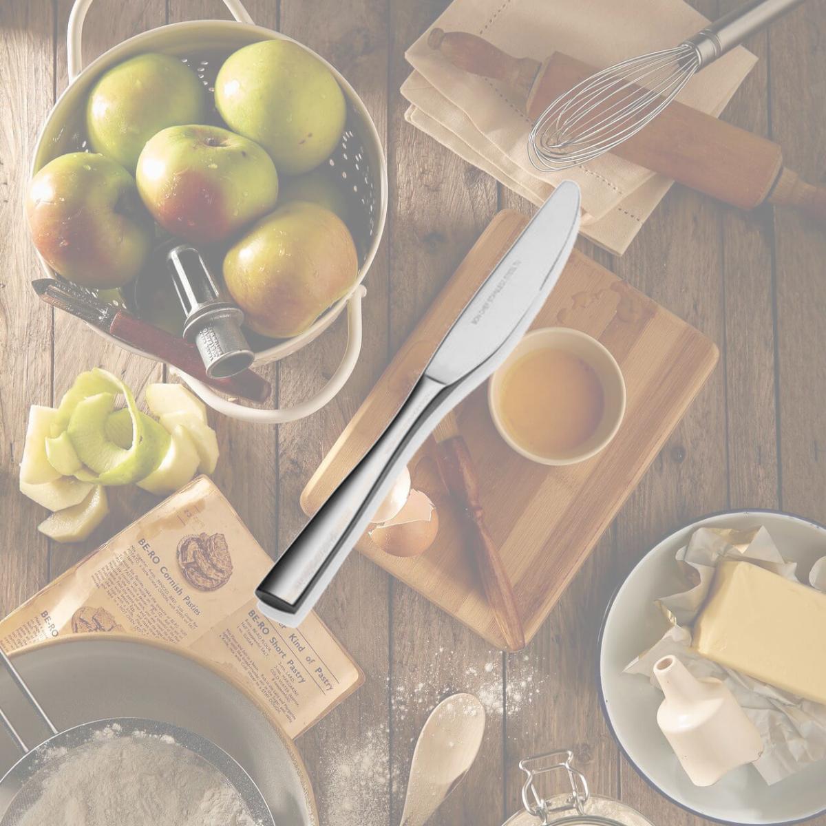 Picture of Bon Chef S3011 9 in. Manhattan Regular Solid Handle Dinner Knife, Pack of 12