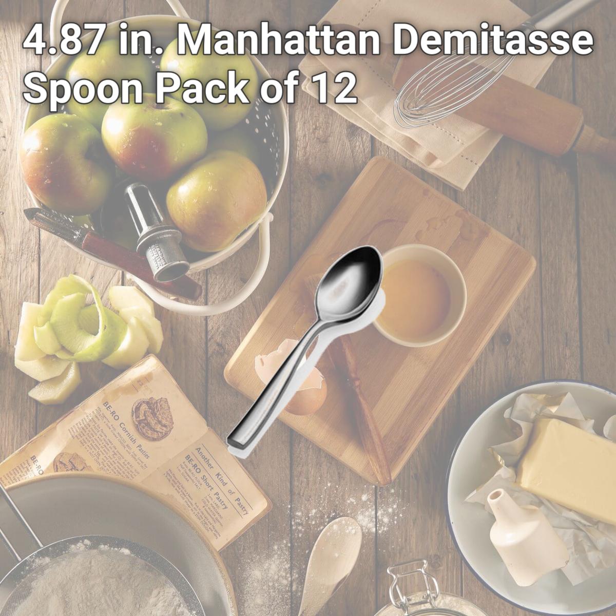 Picture of Bon Chef S3016 4.87 in. Manhattan Demitasse Spoon, Pack of 12