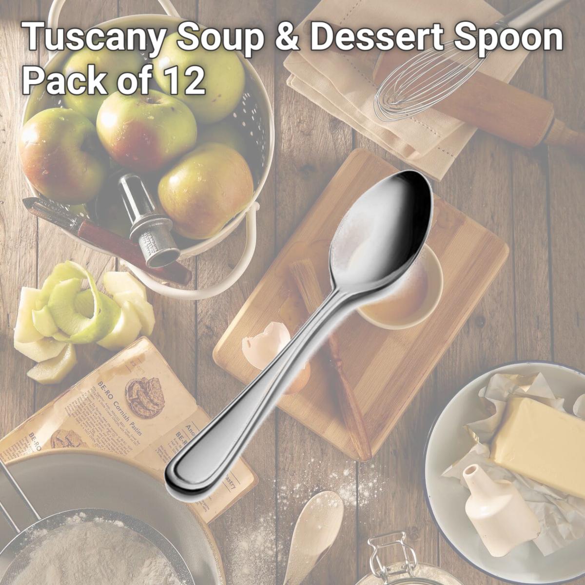 Picture of Bon Chef S303 Tuscany Soup & Dessert Spoon, Pack of 12