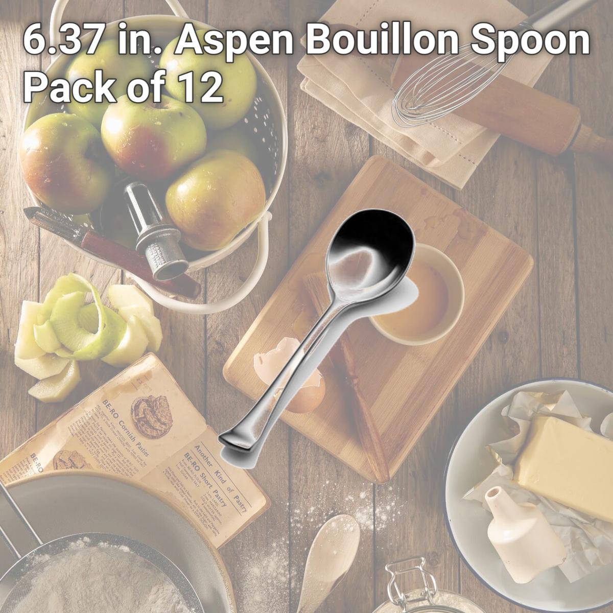 Picture of Bon Chef S3201 6.37 in. Aspen Bouillon Spoon, Pack of 12