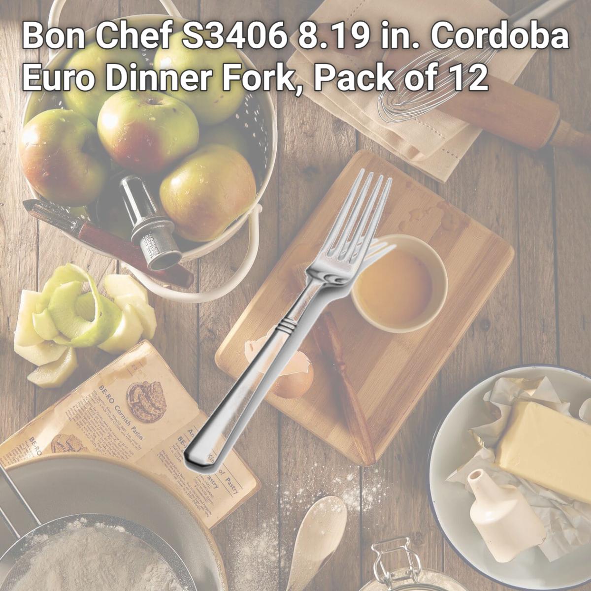 Picture of Bon Chef S3406 8.19 in. Cordoba Euro Dinner Fork, Pack of 12