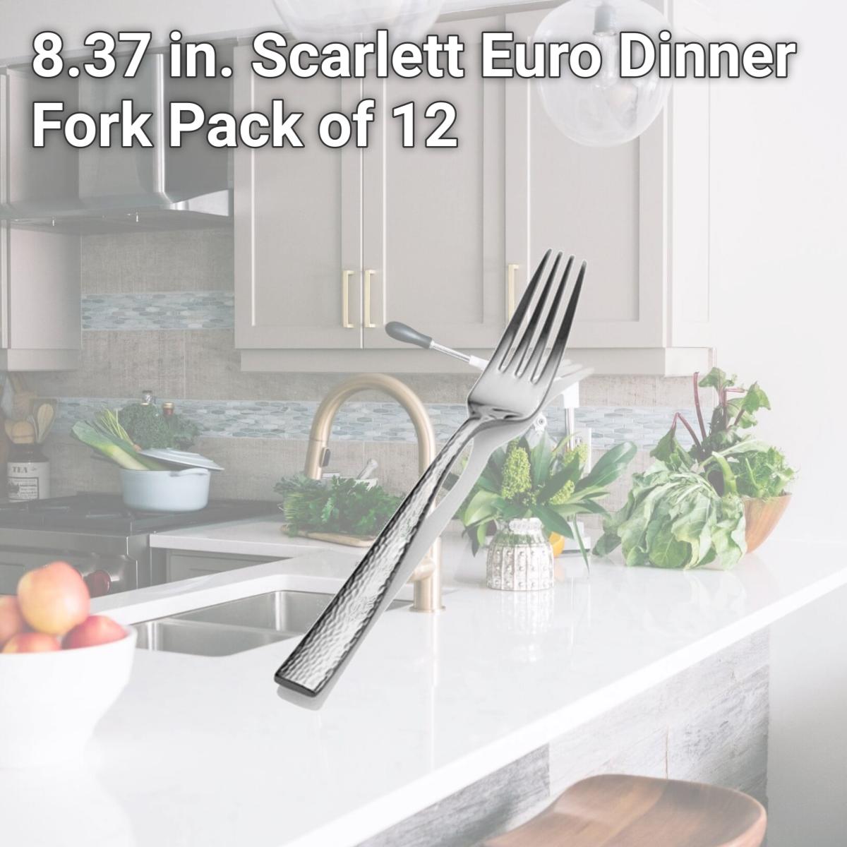 Picture of Bon Chef S3906 8.37 in. Scarlett Euro Dinner Fork, Pack of 12