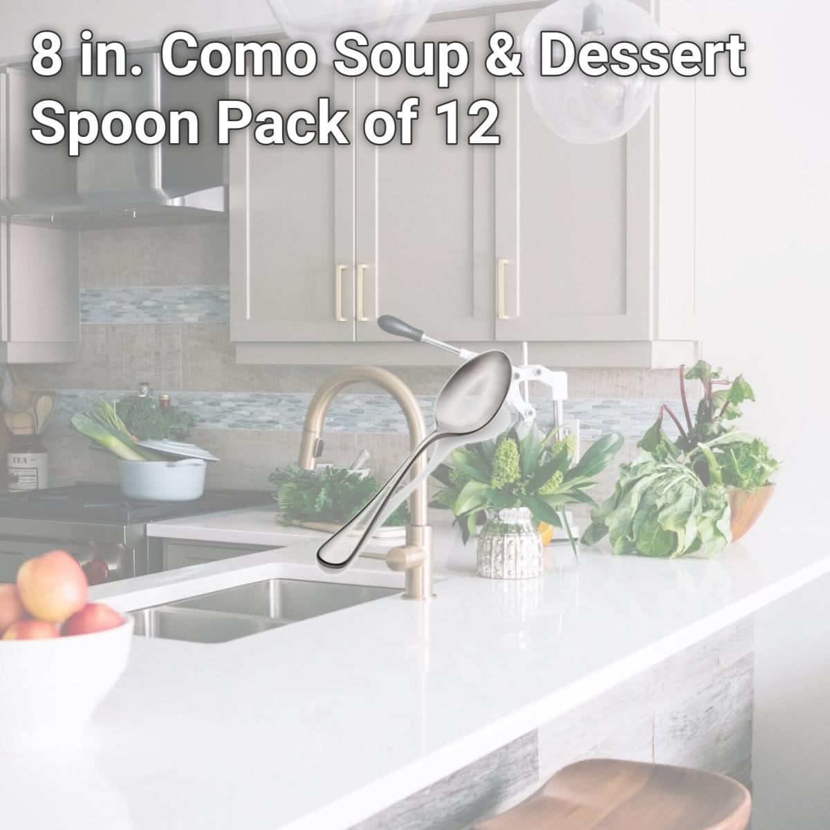 Picture of Bon Chef S4003 8 in. Como Soup & Dessert Spoon, Pack of 12