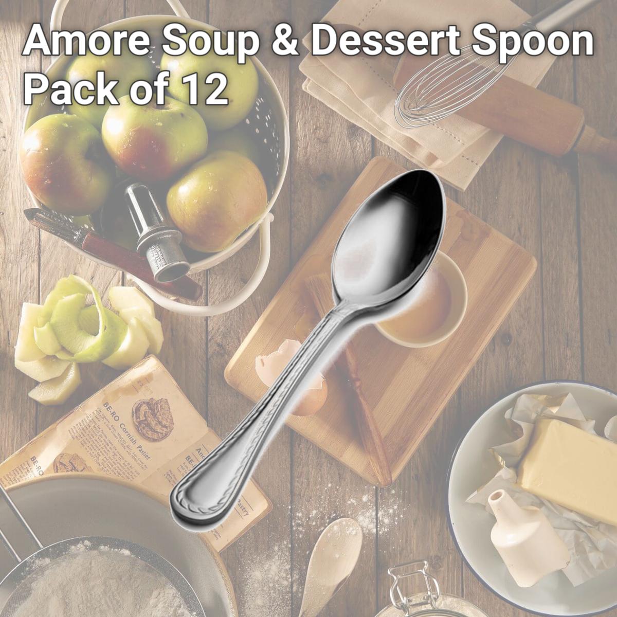 Picture of Bon Chef S403 Amore Soup & Dessert Spoon, Pack of 12