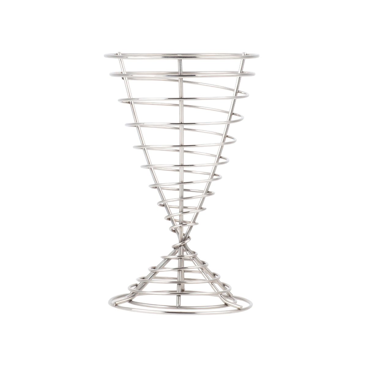Picture of Winco 4-88068 Spiral Fry Cone, 4 in. Dia., 6.5 in. Tall - Stainless Steel - Each 12