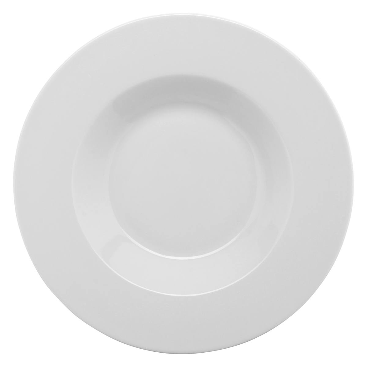 Picture of Winco PA1101923706 23.3 oz Bright White Porcelain Pasta Bowl with Rim, 12.75 in. Dia., Corona Elegance - Each 6