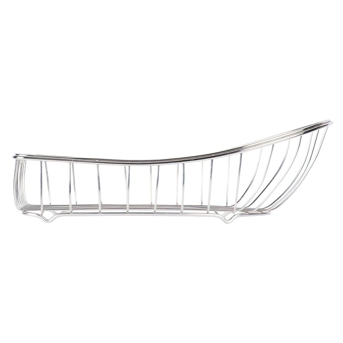 Picture of Winco 4-80300 13.25 x 7.75 in. Boat Basket, 3.75 in. Tall - Stainless Steel