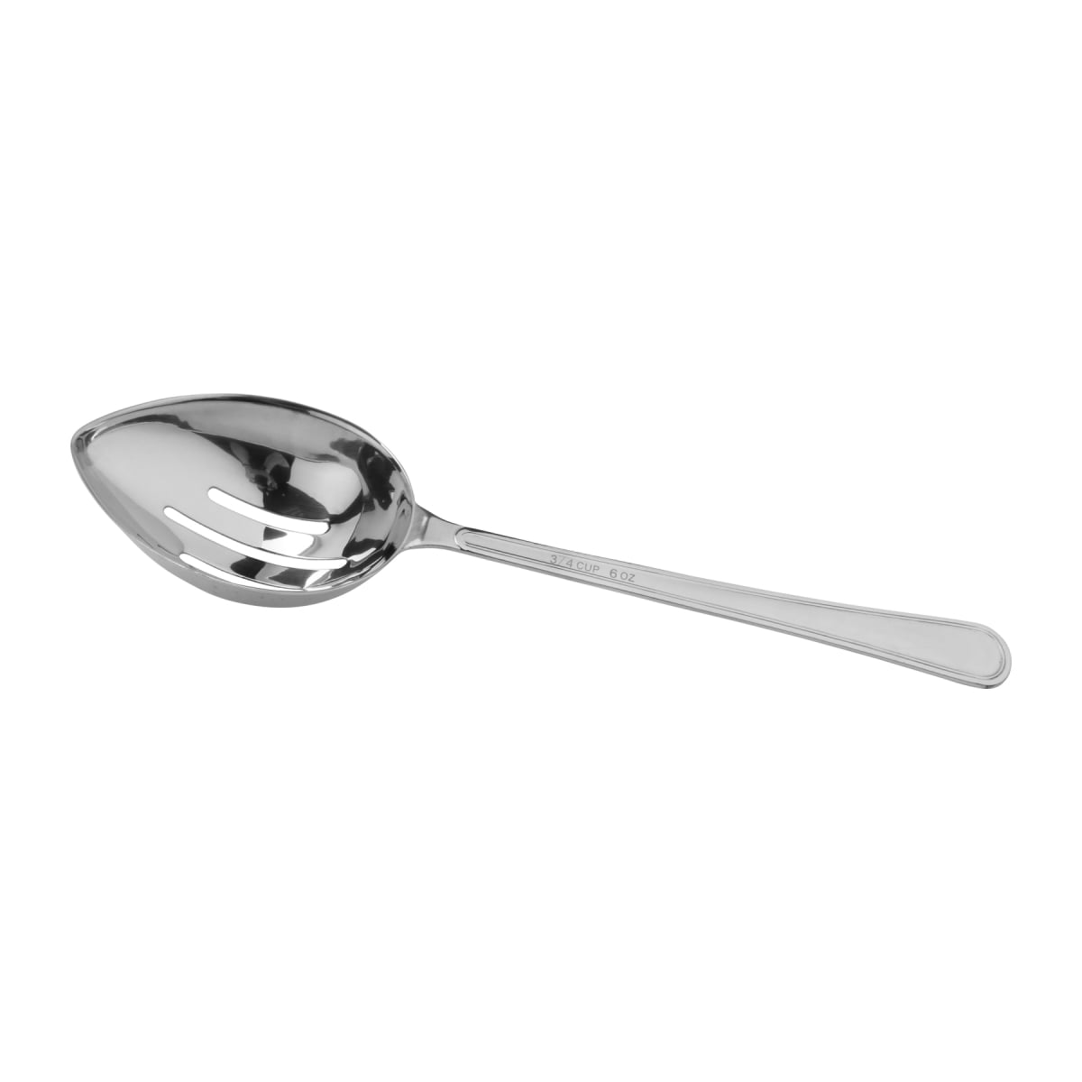 Picture of Winco BSRIM-26 13.50 in. Portion Control Spoon - 6 oz, Slotted, 96 at per Master, 6 at Per inner - Each 12