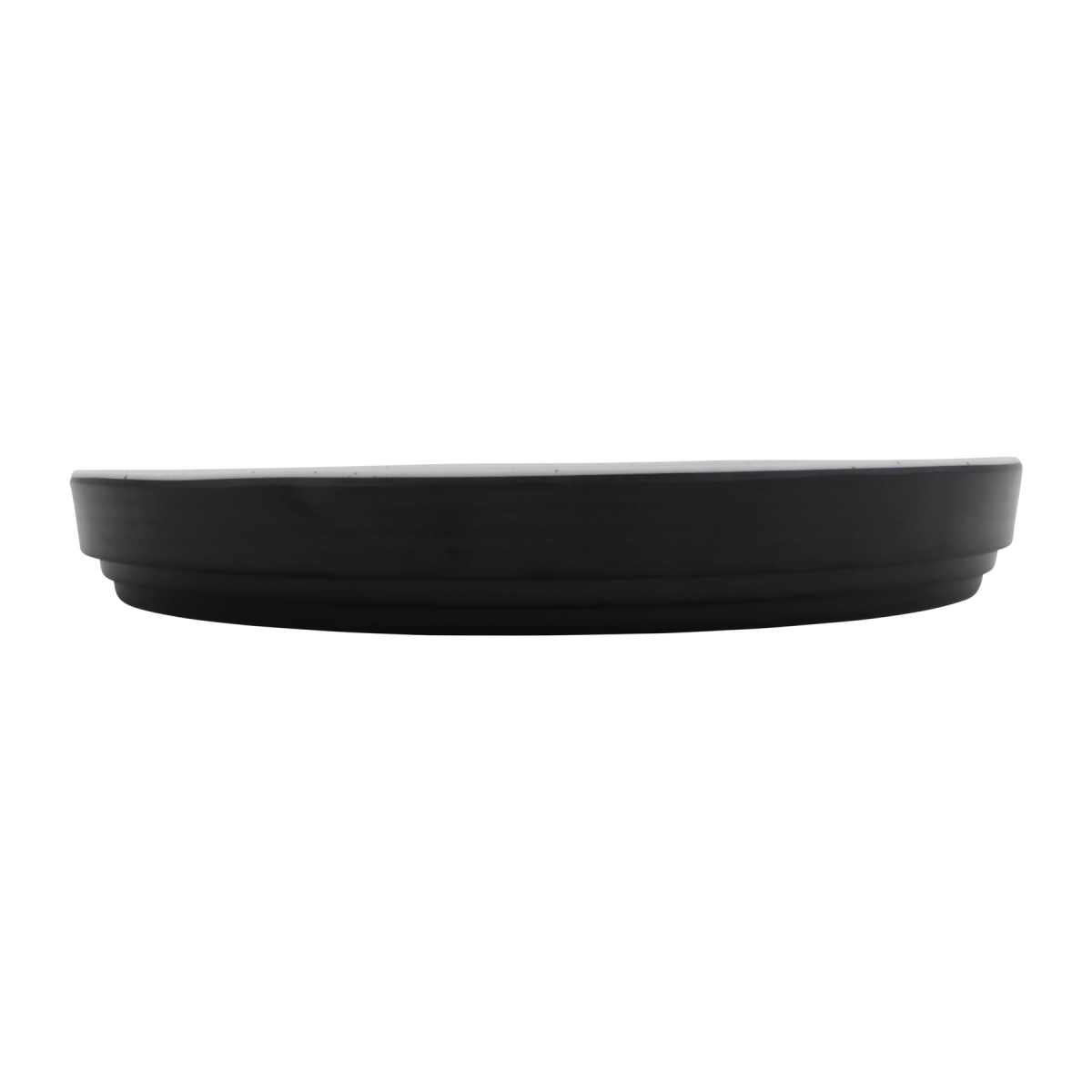 Picture of Winco INF114 8.14 in. Infuse Stone Natural Black Melamine Plate with Edge Rim - Small - 8.14 x 8.14 x 1.1 in. - G.E.T, Cheforward - Each 12