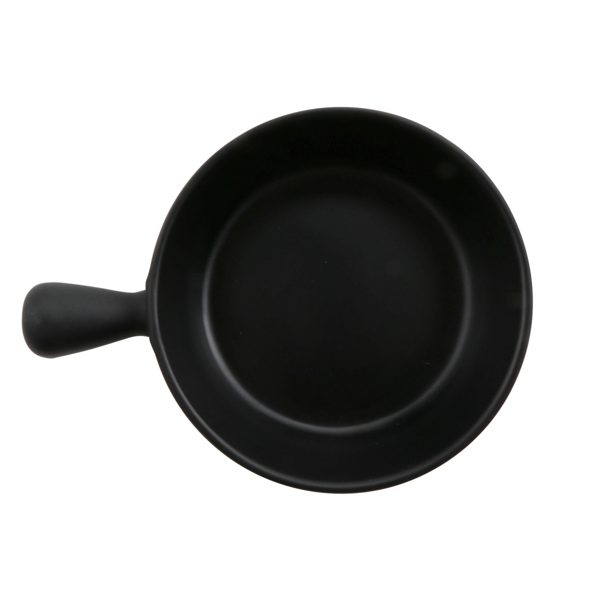 Picture of Winco 30899-BK 3 oz Explore Melamine Bowl with Handle - 4 oz Rim-Full, 4.83 x 3.57 x 1.37 in. - G.E.T, Cheforward - Black - Each 12