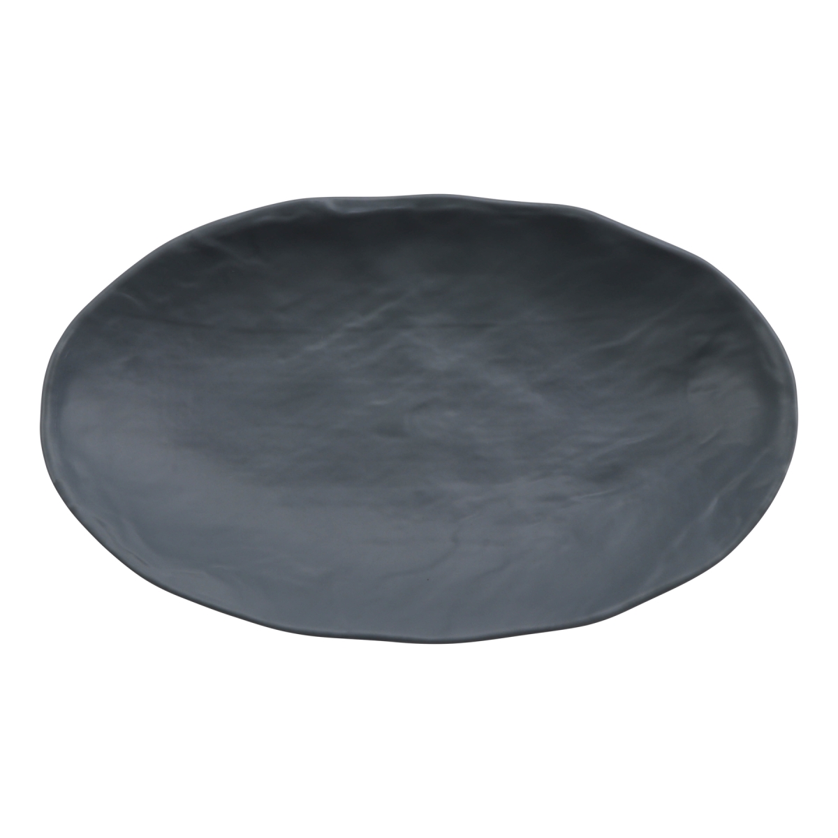 Picture of Winco 15005081005 9.1 in. Endure Weathered Onyx Oval Melamine Plate - Small - 9.1 x 5.5 x 1.6 in. - G.E.T, Cheforward - Each 24