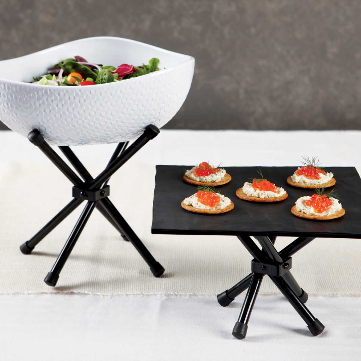 Picture of Winco WX03 16 in. Black Powder Coated Aluminum Folding Chopsticks Stand