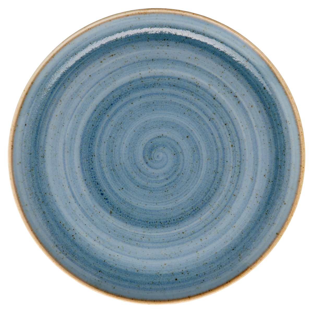 Picture of Winco PA1604711724 7 in. Blue Porcelain Coupe Plate, Corona Blue Artisan - 2 Dozen