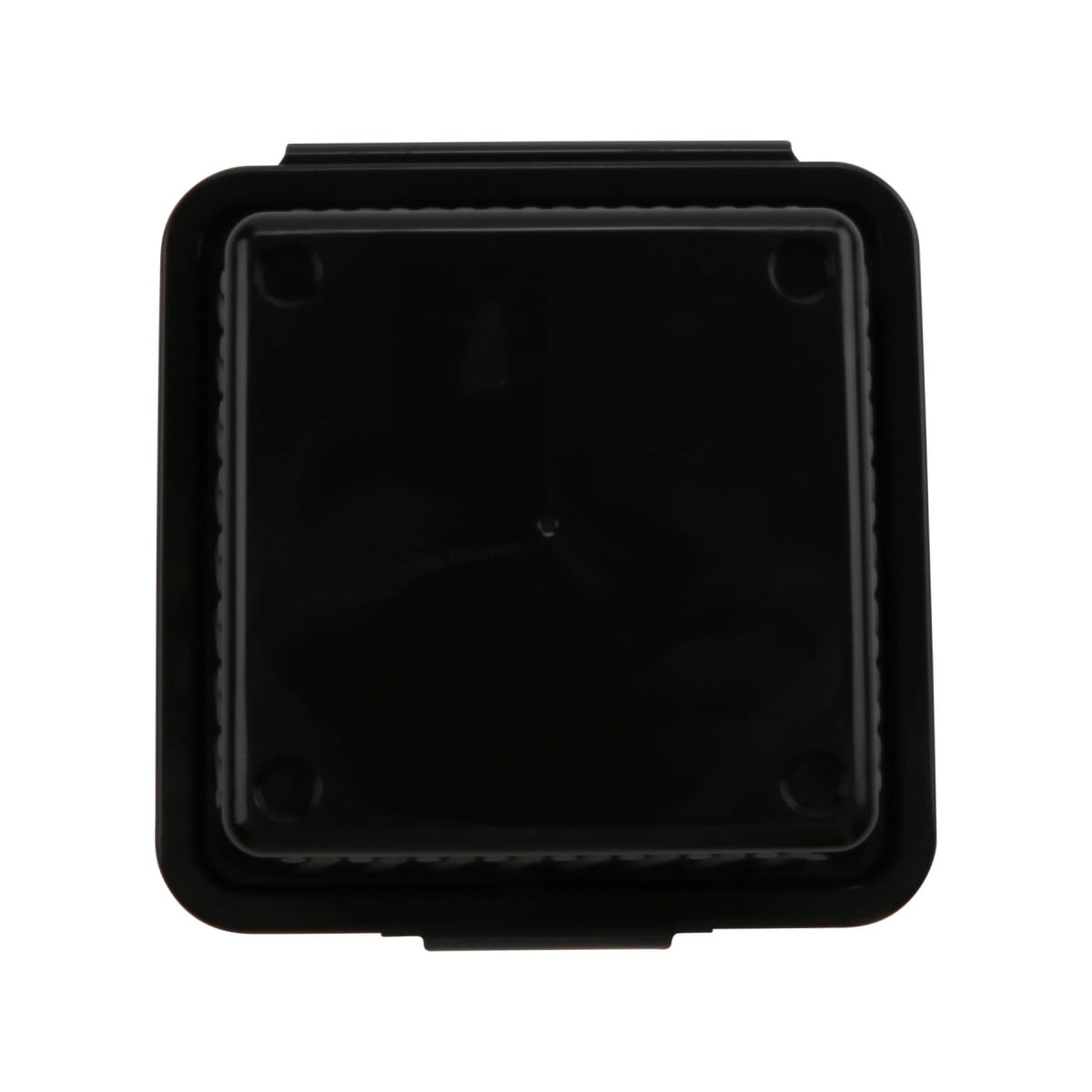 Picture of Winco EC-08-1-BK Single Entree, Black, Polypropylene, Food Reusable Container, 5 x 5 x 3.25 in. - G.E.T. Eco-Takeouts - 2 Dozen
