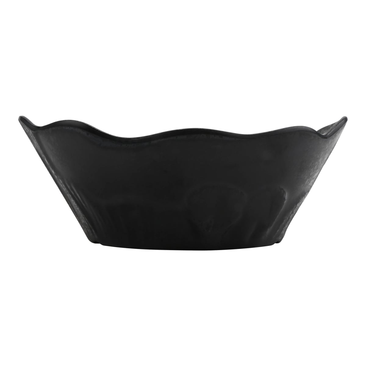 Picture of Winco RNX202 50.75 oz Rainex Showered Black Oval Melamine Bowl, 10 x 8.5 x 3 in. - G.E.T, Cheforward - Each 12