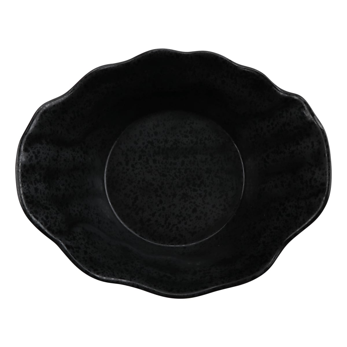 Picture of Winco RNX202 50.75 oz Rainex Showered Black Oval Melamine Bowl, 10 x 8.5 x 3 in. - G.E.T, Cheforward - Each 12