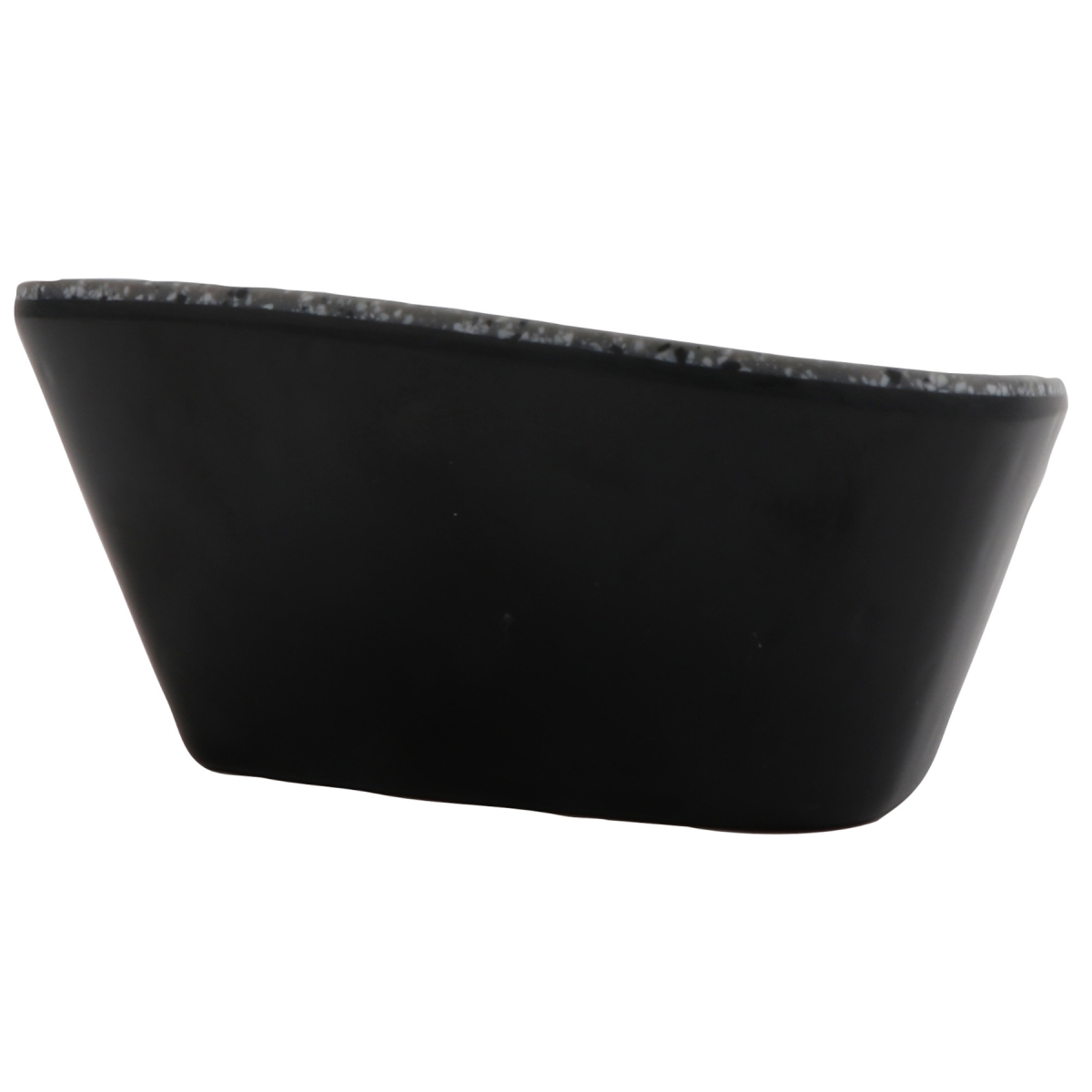 Picture of Winco 30282-BK-SG 3.5 oz Revive Stone Grey & Black Triangle Melamine Ramekin with Organic Texture, 3.69 x 3.44 x 1.63 in. - G.E.T, Cheforward - Each 24