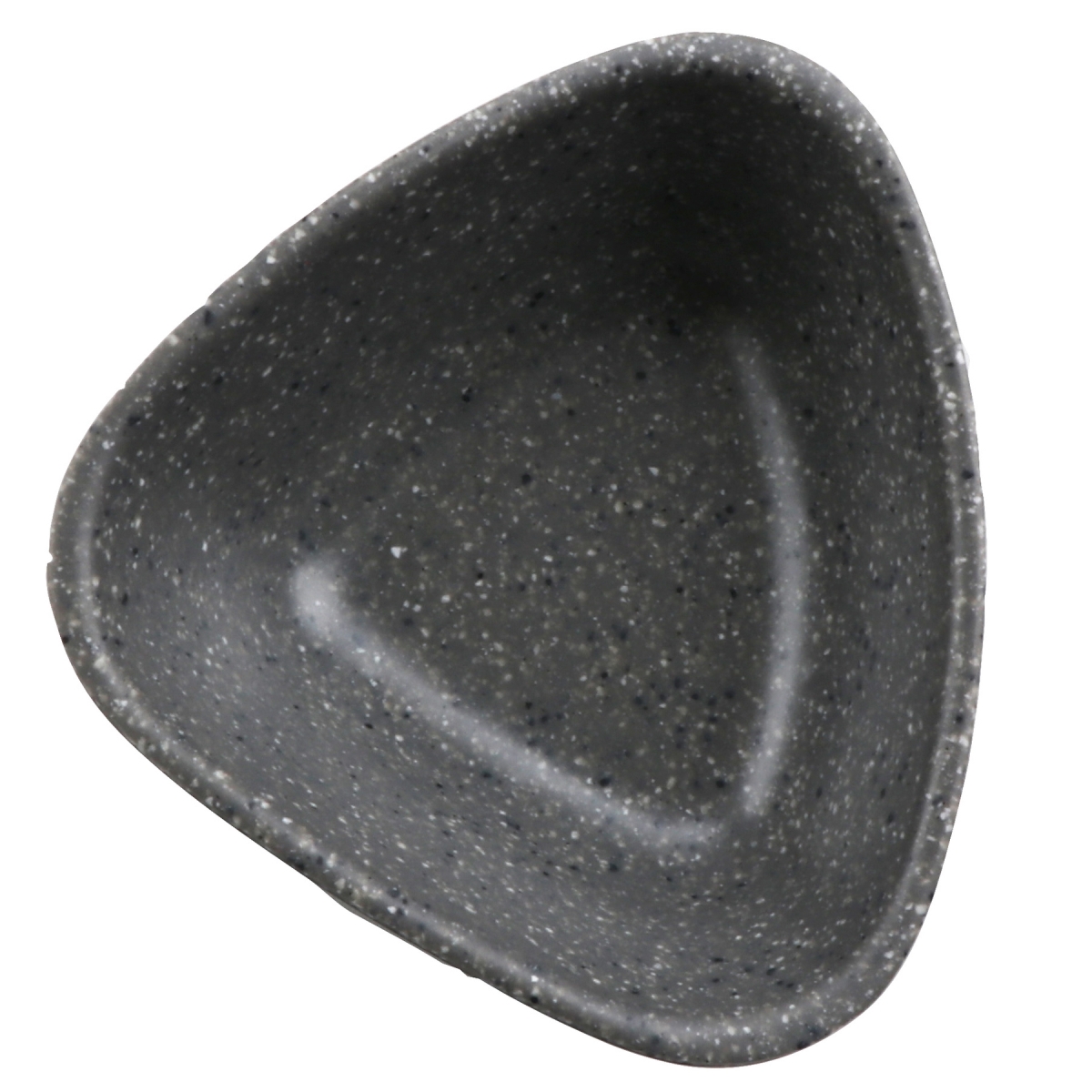 Picture of Winco 30282-BK-SG 3.5 oz Revive Stone Grey & Black Triangle Melamine Ramekin with Organic Texture, 3.69 x 3.44 x 1.63 in. - G.E.T, Cheforward - Each 24