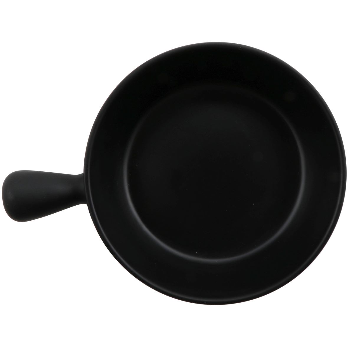 Picture of Winco 30900-BK 6 oz Explore Melamine Bowl with Handle - 8.5 oz Rim-Full, 6 x 4.43 x 1.7 in. - G.E.T, Cheforward - Black - Each 12