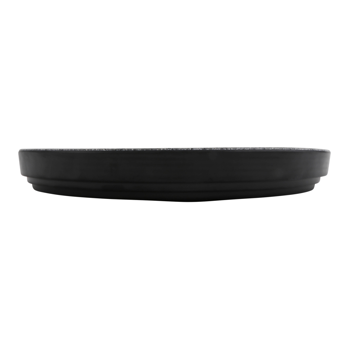 Picture of Winco INF215 10 in. Infuse Stone Grey & Black Melamine Plate with Edge Rim - Medium - 10 x 10 x 1.4 in. - G.E.T, Cheforward - Each 12