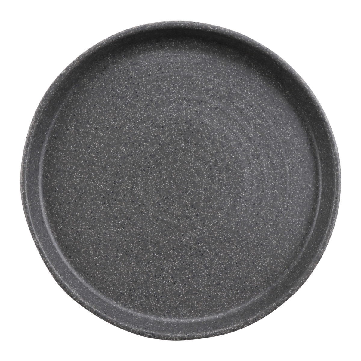 Picture of Winco INF215 10 in. Infuse Stone Grey & Black Melamine Plate with Edge Rim - Medium - 10 x 10 x 1.4 in. - G.E.T, Cheforward - Each 12