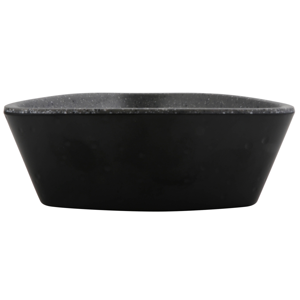Picture of Winco 30895-BK-SG 6.5 oz Revive Stone Grey & Black Triangle Melamine Ramekin with Organic Texture, 4.69 x 4.25 x 0.88 in. - G.E.T, Cheforward - Each 24