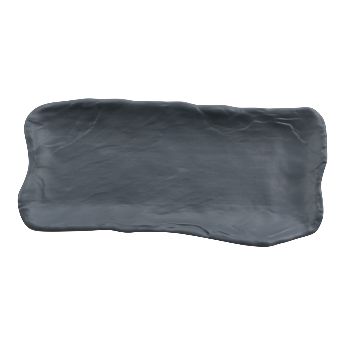 Picture of Winco 15005101005 9.1 in. Endure Weathered Onyx Oblong Melamine Plate - Small - 9.1 x 4.3 x 1 in. - G.E.T, Cheforward - Each 48