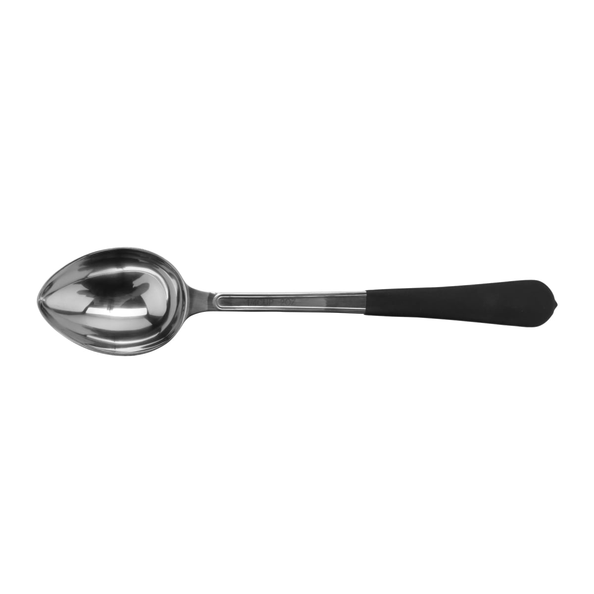 Picture of Winco BSRIM-30 2 oz - 0.25 Cup - 11.75 in. Portion Control Solid Spoon S & Cool-Grop Silicone Handle - Each 12