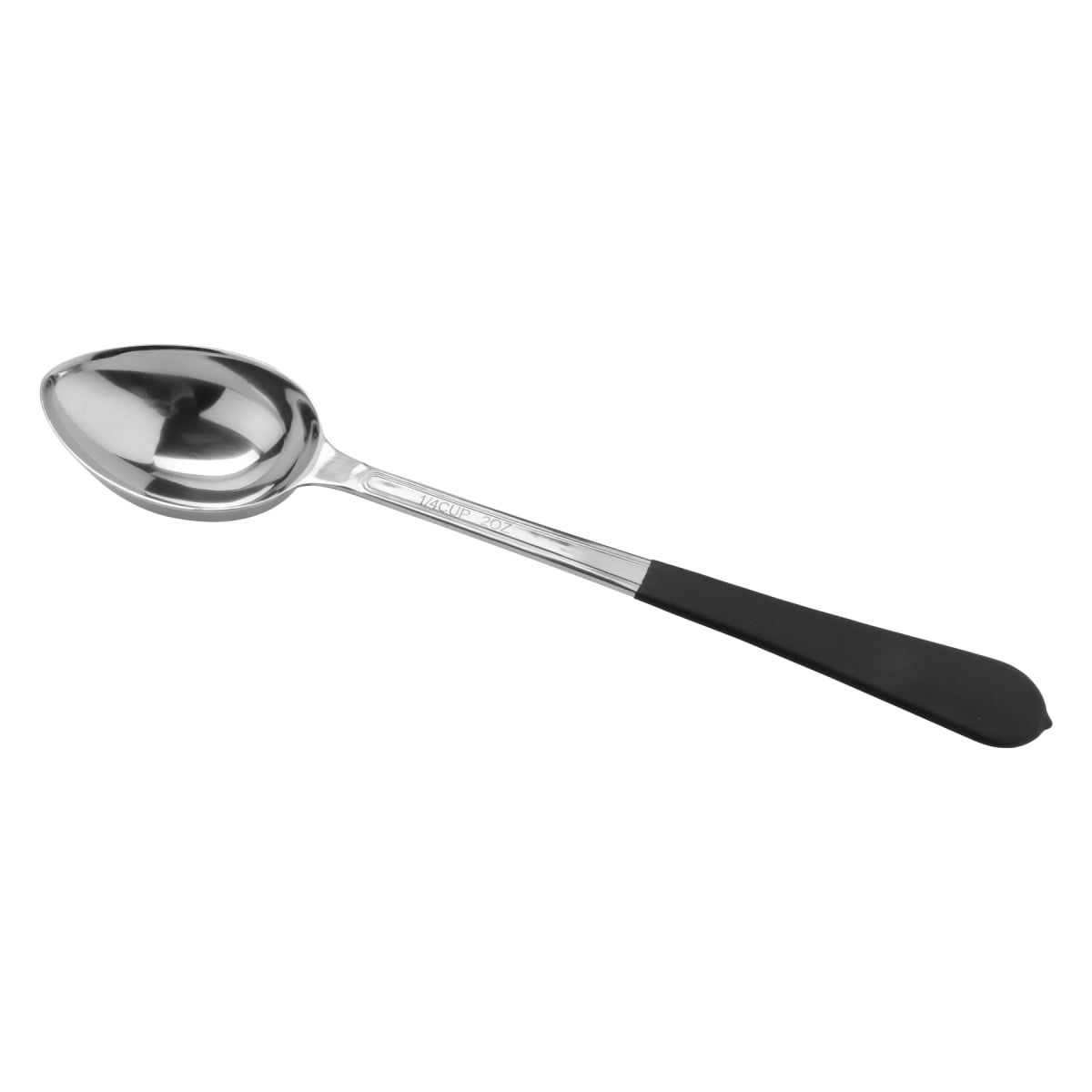 Picture of Winco BSRIM-30 2 oz - 0.25 Cup - 11.75 in. Portion Control Solid Spoon S & Cool-Grop Silicone Handle - Each 12