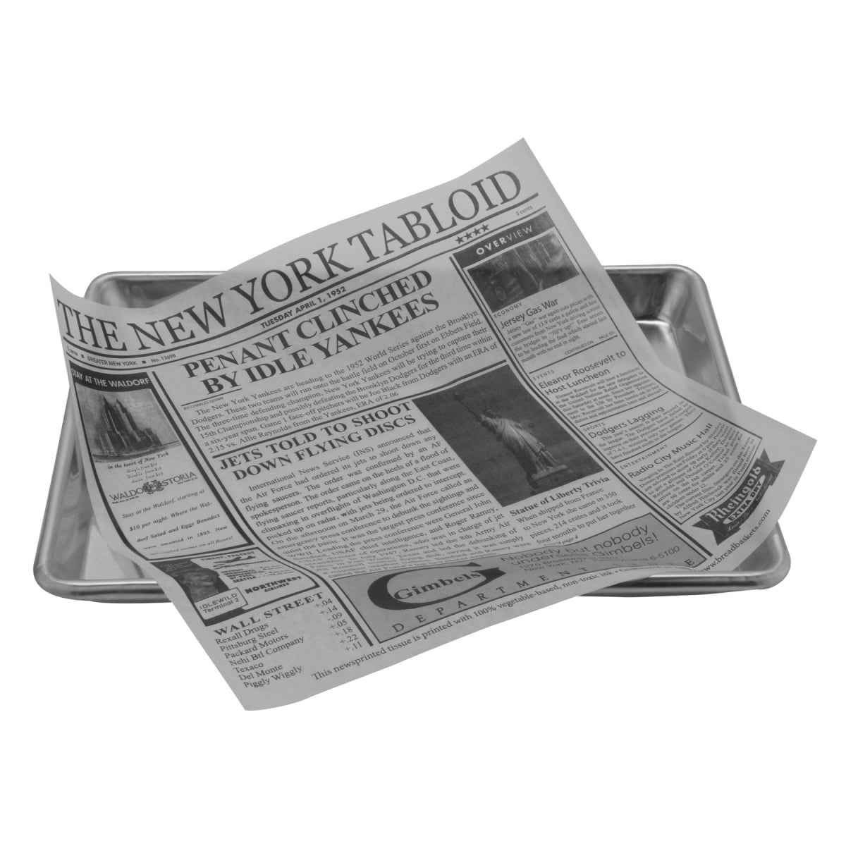 Picture of Winco 4-TY1200 12 x 12 in. Food-Safe New York Newsprint Liner, White, 1000 Piece