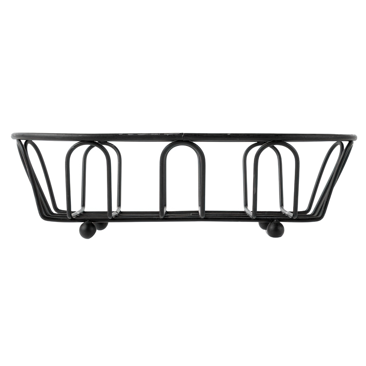 Picture of Winco 4-33453 7.5 x 4.5 in. Braided Oval Basket, 2.25 in. Tall - Black - Each 24
