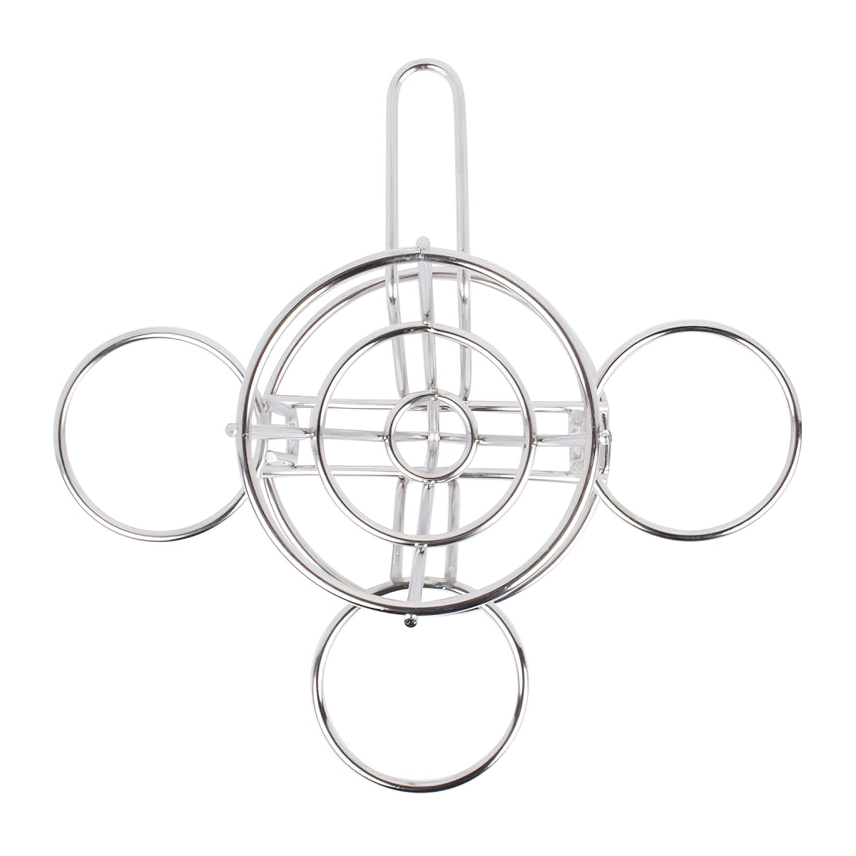 Picture of Winco 4-96283 Fry Cone with 3 Holders & Handle, 4.25 in. Dia., 6 in. Tall, 2.75 in. Holder - Stainless Steel - Each 12