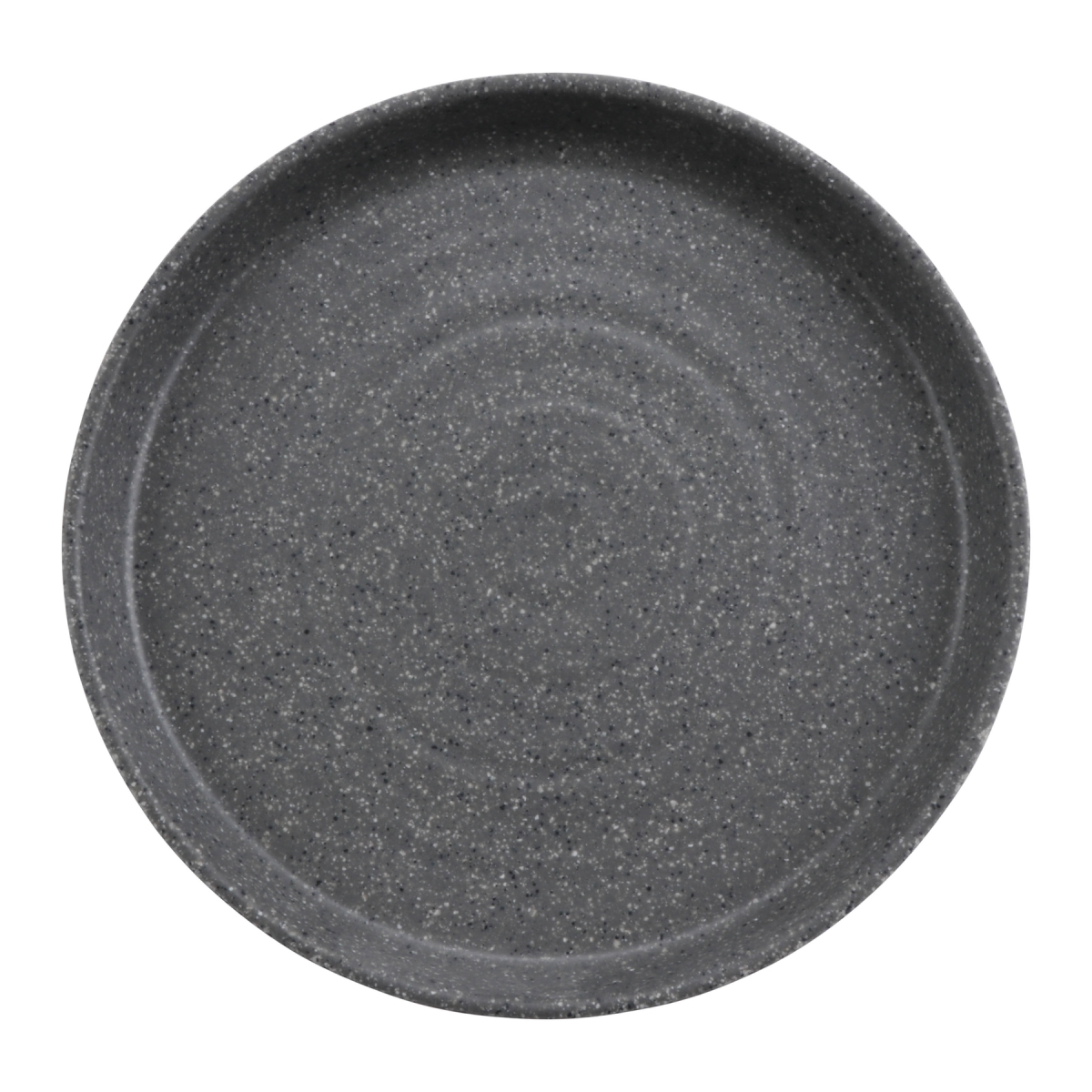 Picture of Winco INF214 8.14 in. Infuse Stone Grey & Black Melamine Plate with Edge Rim - Small - 8.14 x 8.14 x 1.1 in. - G.E.T, Cheforward - Each 12
