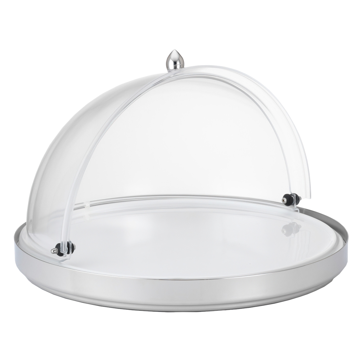 Picture of Winco 6242020 16.1 in. Cold Food Display Set with Base, Stainless Steel & White