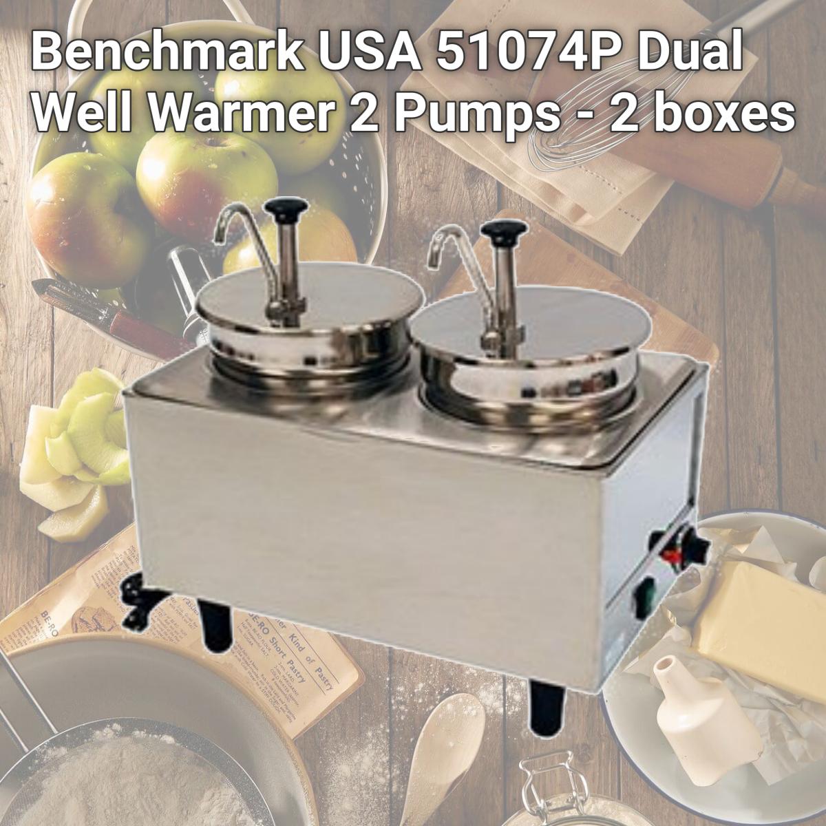 Picture of Benchmark USA 51074P Dual Well Warmer 2 Pumps - 2 boxes